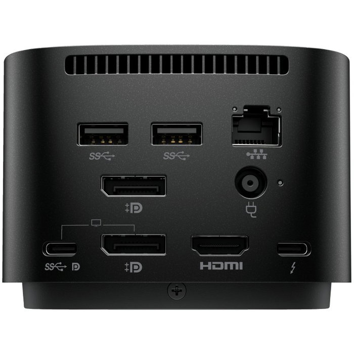 HP Dock Thunderbolt G4 4J0A2AA - Base de acoplamiento con 100W, HDMI, DisplayPort, RJ45, USB-C PD, compatible Windows/Mac/Chrome OS, Negro